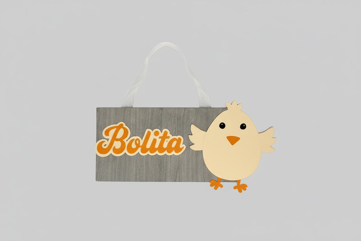 Cartel personalizado nombre bebé | Decoración habitación infantil
