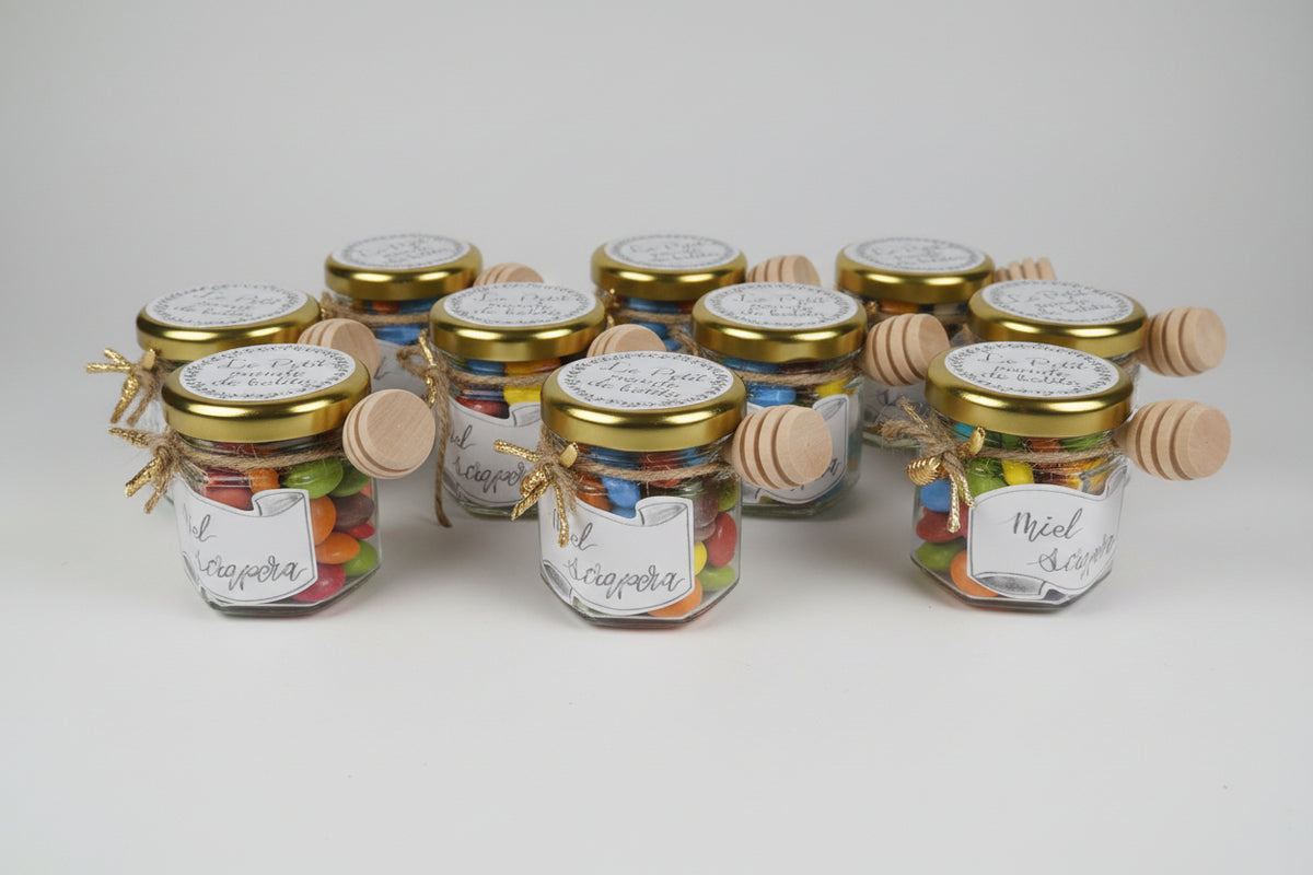 Tarrito dulce personalizado para eventos | Regalo artesanal para invitados