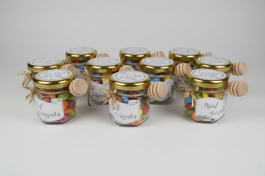 Tarrito dulce personalizado para eventos | Regalo artesanal para invitados