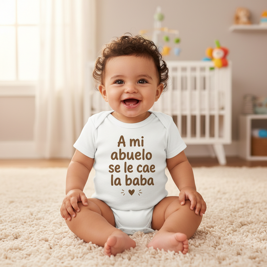 Body personalizado para bebés · A mis abuelos se les cae la baba