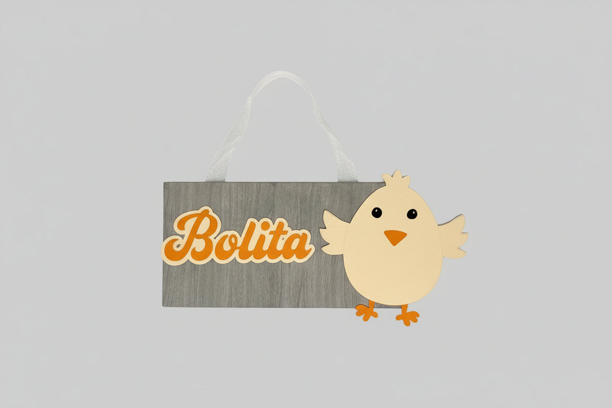 Cartel personalizado nombre bebé | Decoración habitación infantil