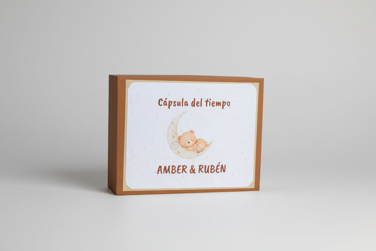 Cápsula del tiempo para bebé personalizada | Recuerdos de nacimiento y primeros años