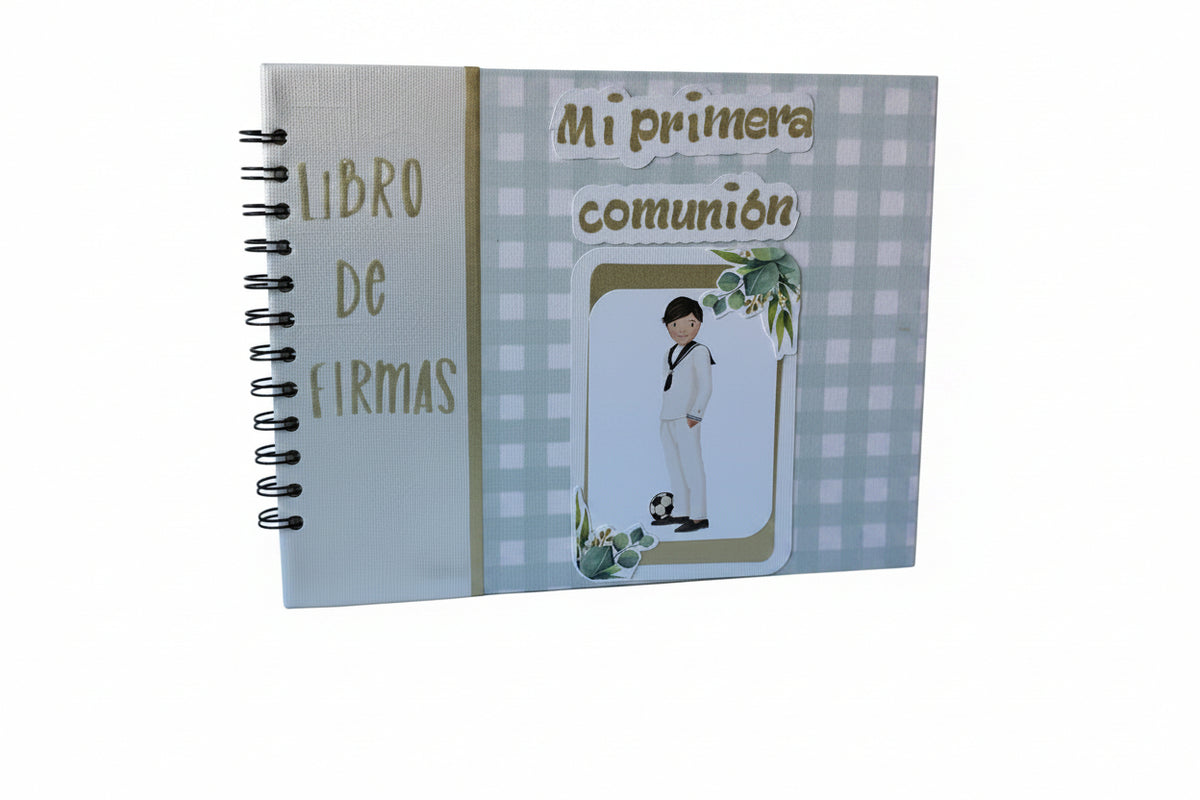 Libro de firmas comunión niño