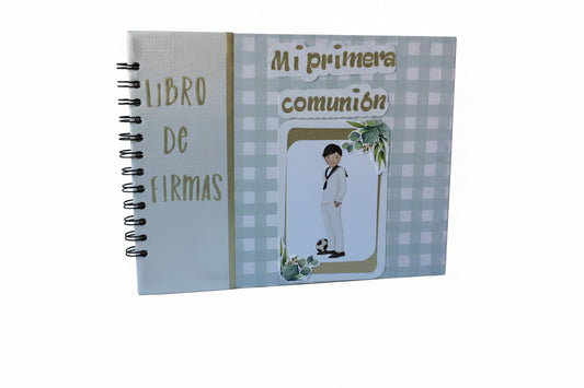 Libro de firmas comunión niño
