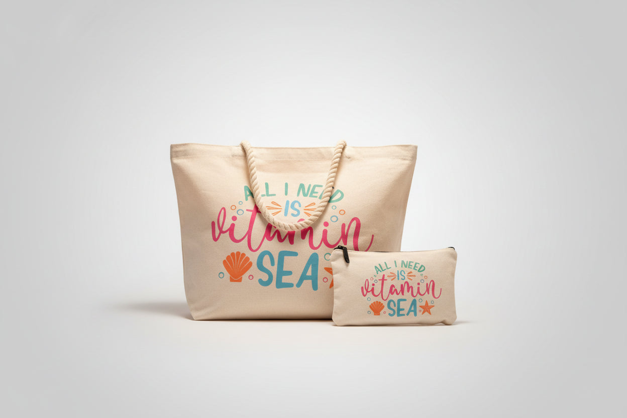Bolsa de playa y neceser