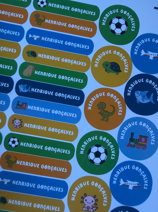 Etiquetas escolares personalizadas