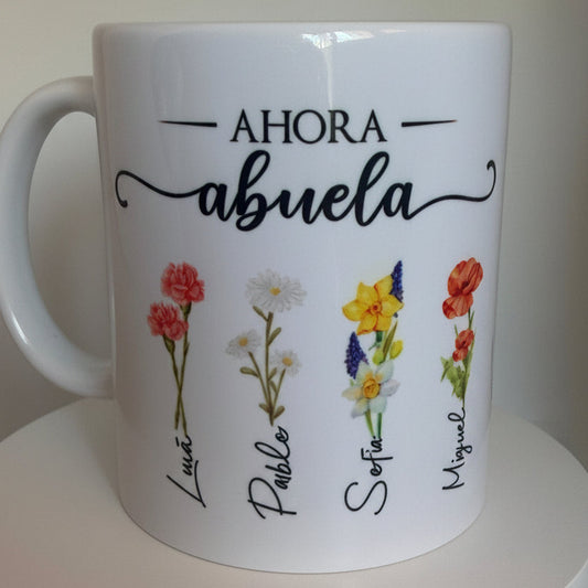 Taza personalizada «Primero madre, ahora abuela»