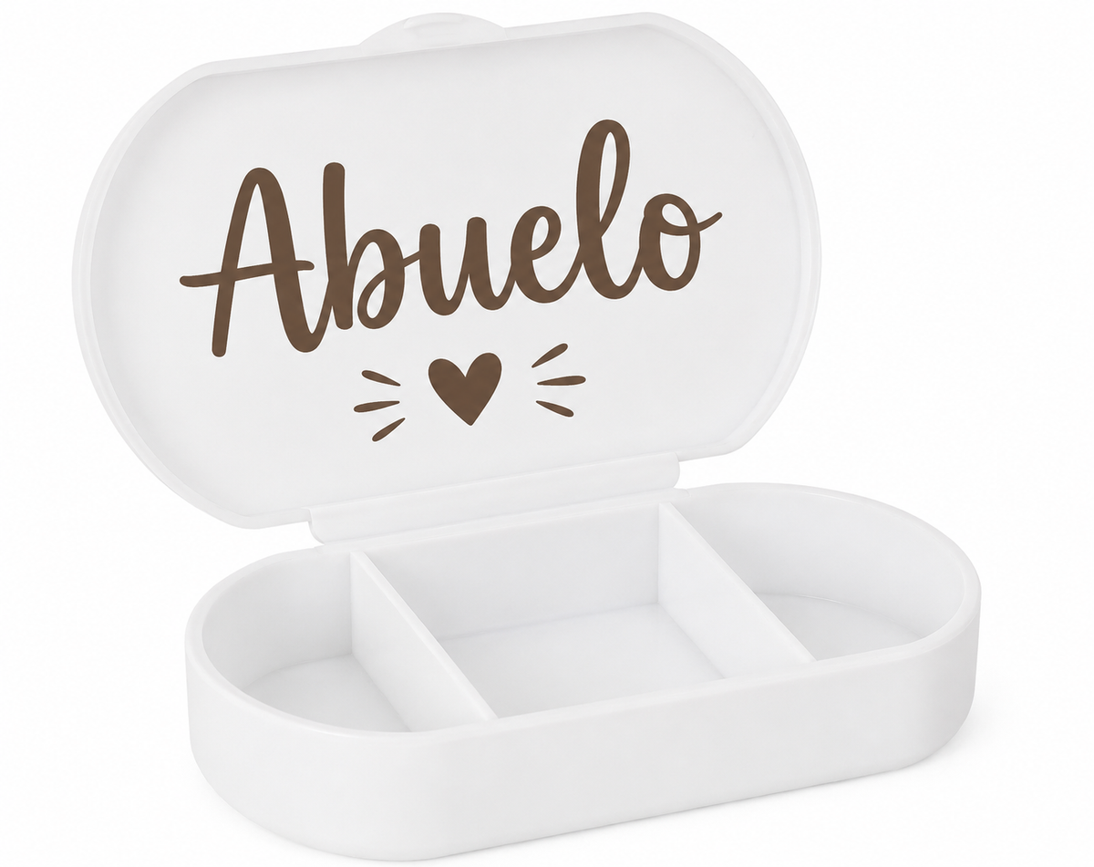 Pastillero llavero personalizado para abuelos