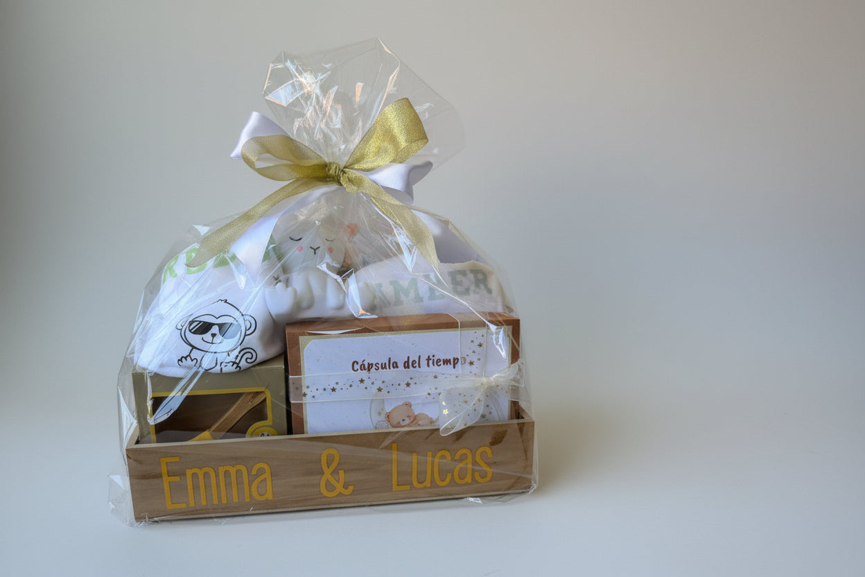 Cesta regalo personalizada bebé