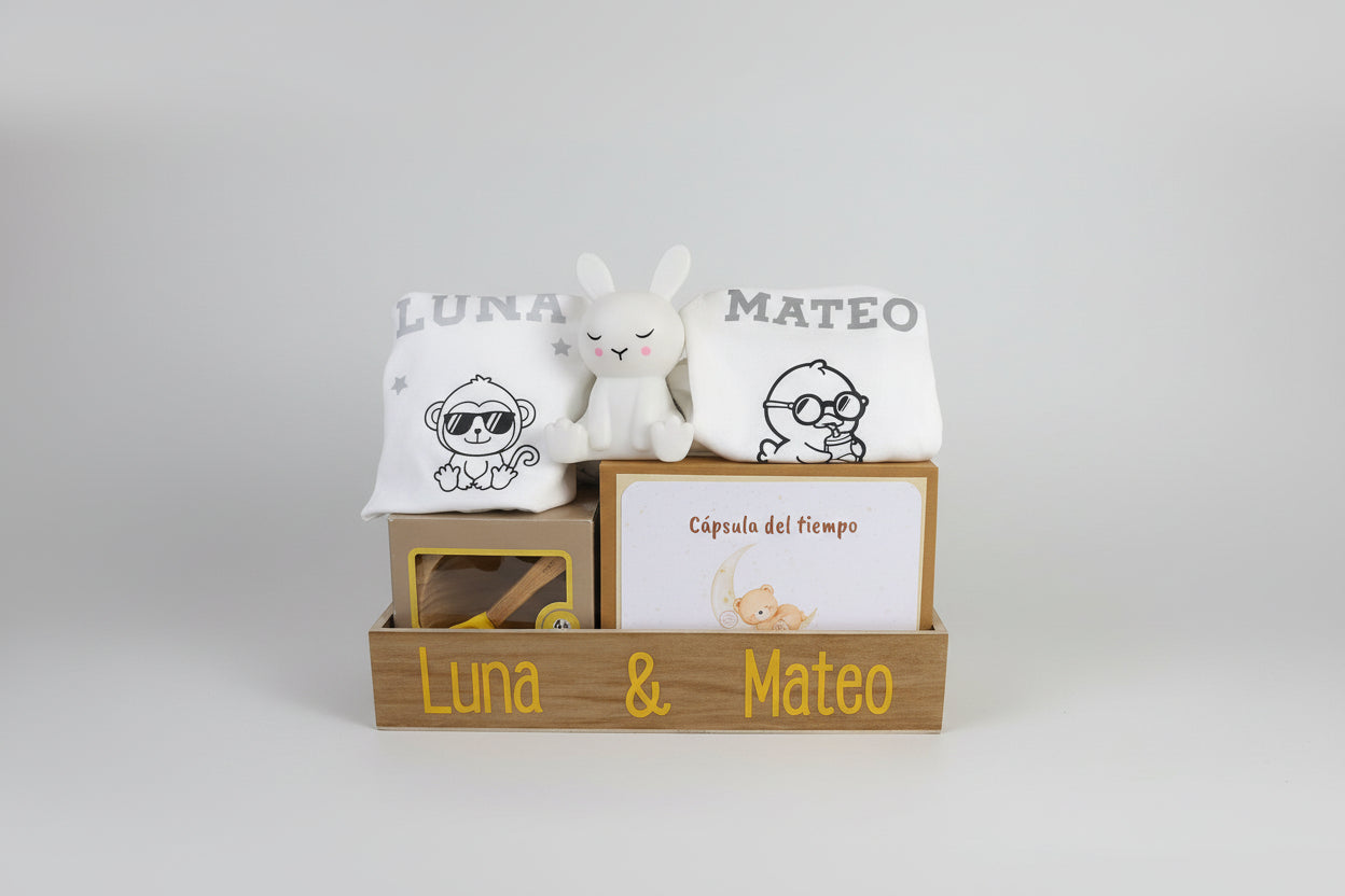 Cesta regalo personalizada bebé