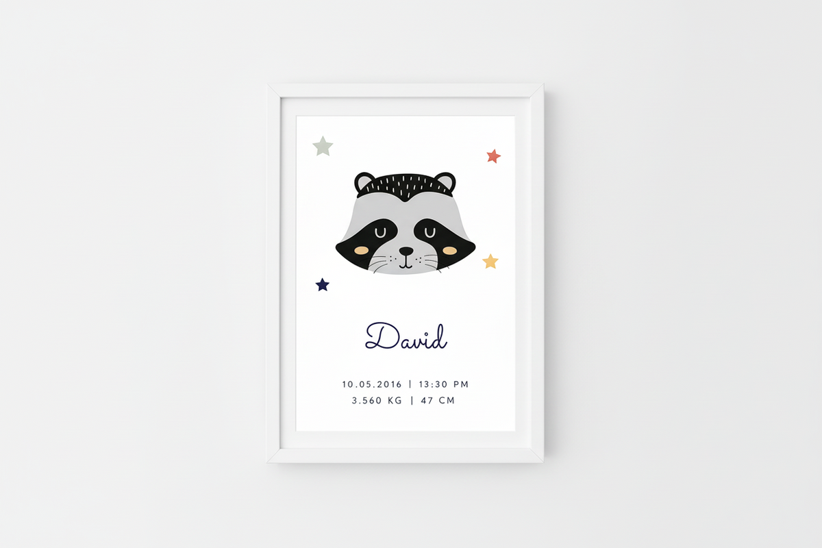 Cuadro personalizado de nacimiento | Regalo para bebé