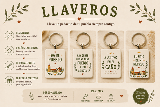 Llavero personalizado Raíces