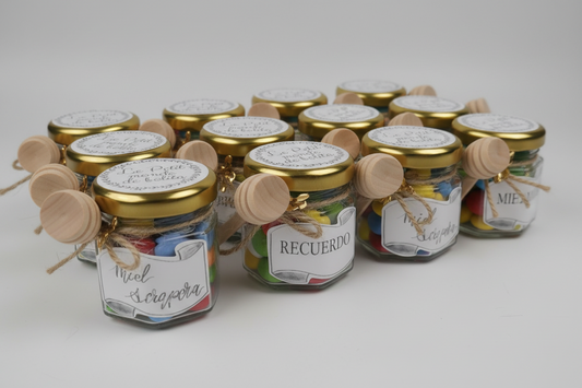 Tarrito dulce personalizado para eventos | Regalo artesanal para invitados