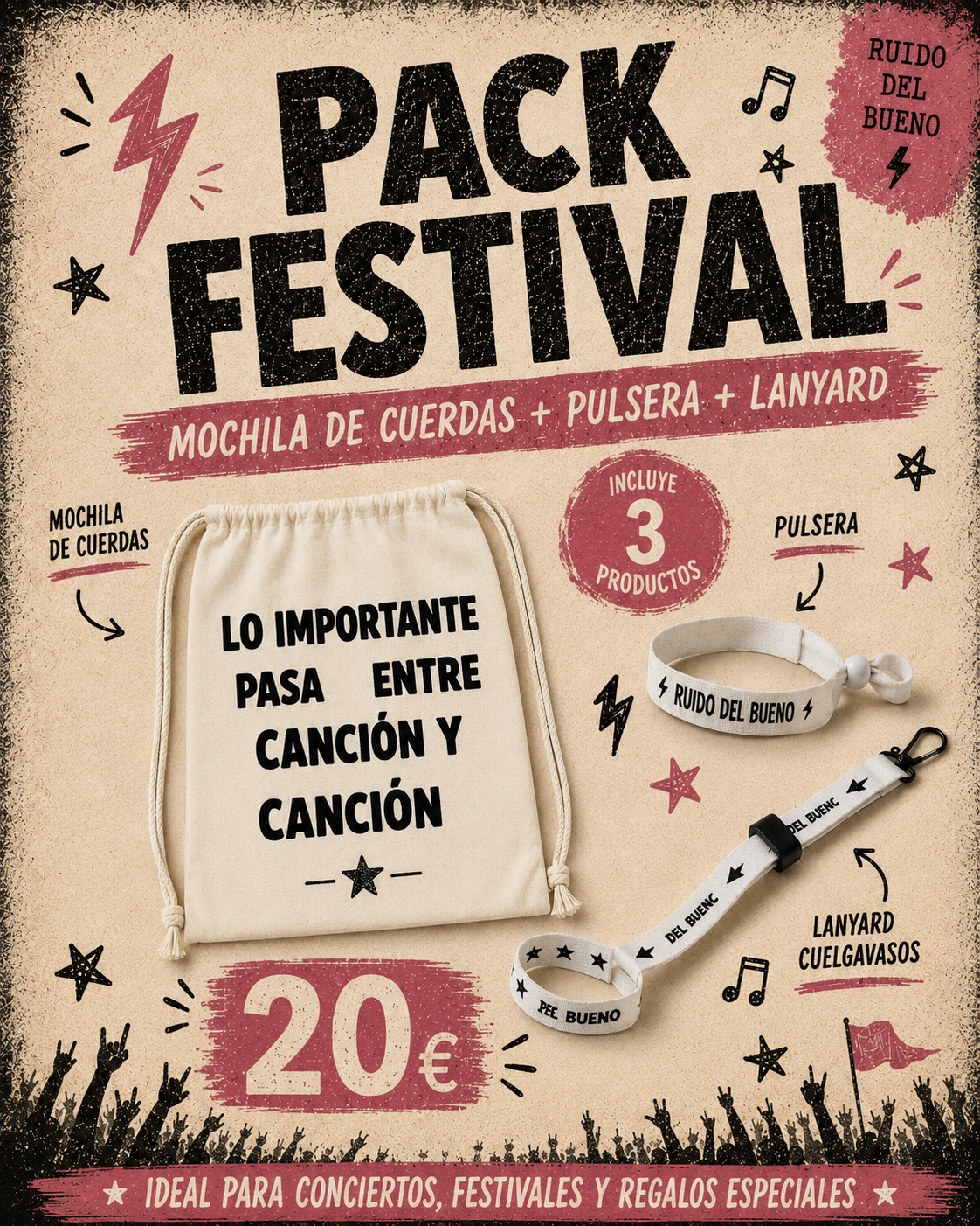 Pack Festival personalizado | Ruido del Bueno