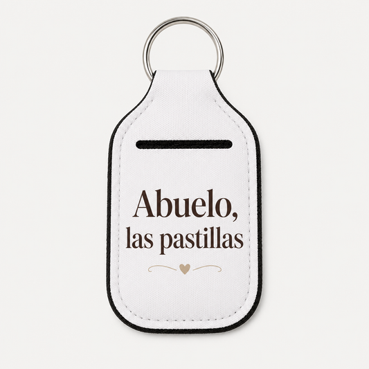 Pastillero llavero personalizado para abuelos