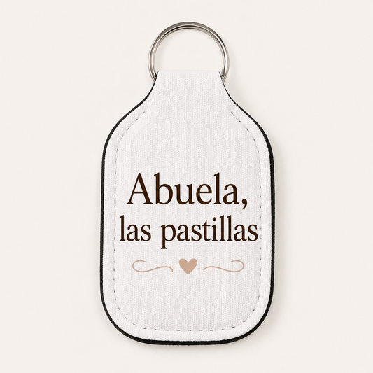 Pastillero llavero personalizado para abuelos
