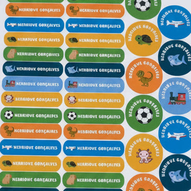 Etiquetas escolares personalizadas