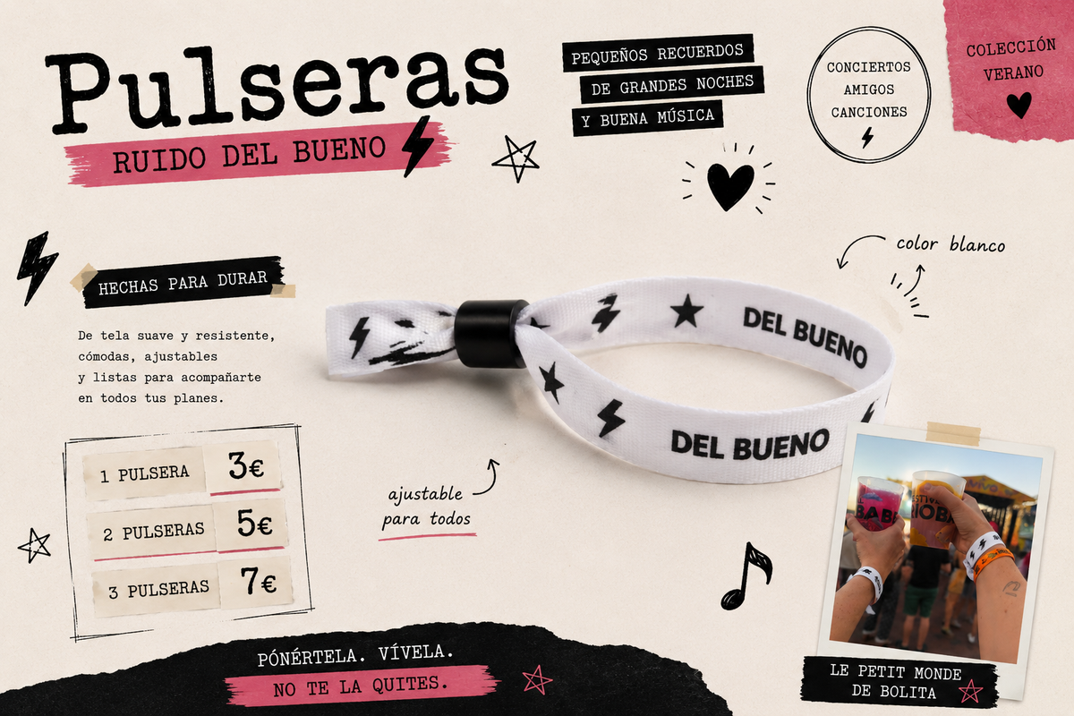 Pulseras para festival o eventos/Ruido del bueno